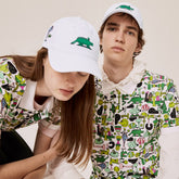 Mens Unisex Lacoste x Jeremyville Design Cotton Cap | Lacoste White • 001