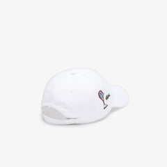 Mens Unisex Lacoste x Jeremyville Design Cotton Cap | Lacoste White • 001
