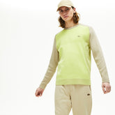 Mens Motion Breathable Color-Block Sweater | Lacoste Beige / Flashy Yellow • Hs6