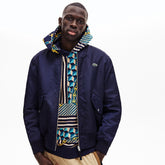 Mens LIVE Reversible Bomber Jacket | Lacoste Navy Blue / White • Hrc
