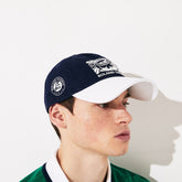 Mens SPORT Roland Garros Edition BiColor Print Cap | Lacoste Navy Blue / White • 2Hc