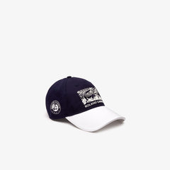 Mens SPORT Roland Garros Edition BiColor Print Cap | Lacoste Navy Blue / White • 2Hc