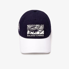 Mens SPORT Roland Garros Edition BiColor Print Cap | Lacoste Navy Blue / White • 2Hc