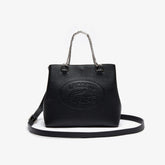 Womens Wo Croco Crew Grained Leather Bucket Bag | Lacoste Black • 000