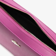 Womens Wo Chantaco Leather Square Shoulder Bag | Lacoste Meadow Mauve • D51