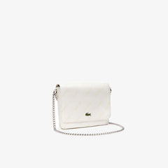 Womens Wo Flap Bag with Chain Strap | Lacoste Marshmallow • A56