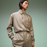 Mens Fashion Show Solid Wool Shirt with Chest Pocket | Lacoste Light Brown • Yuj