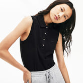 Womens Wo Sleeveless Cotton Piqué Polo | Lacoste Black • 031