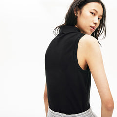 Womens Wo Sleeveless Cotton Piqué Polo | Lacoste Black • 031