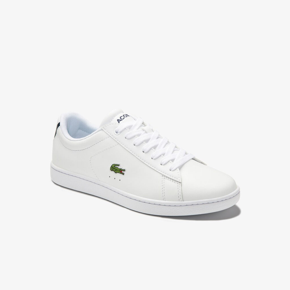 Womens Wo Carnaby Evo Mesh-lined Leather Sneakers | Lacoste White • 001