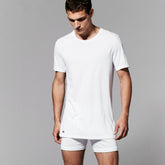 Mens Cotton 3 Pack Crew Neck T-Shirts | Lacoste White • 100