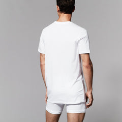 Mens Cotton 3 Pack Crew Neck T-Shirts | Lacoste White • 100