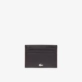 Mens Leather Card Holder | Lacoste Dark Brown • 028