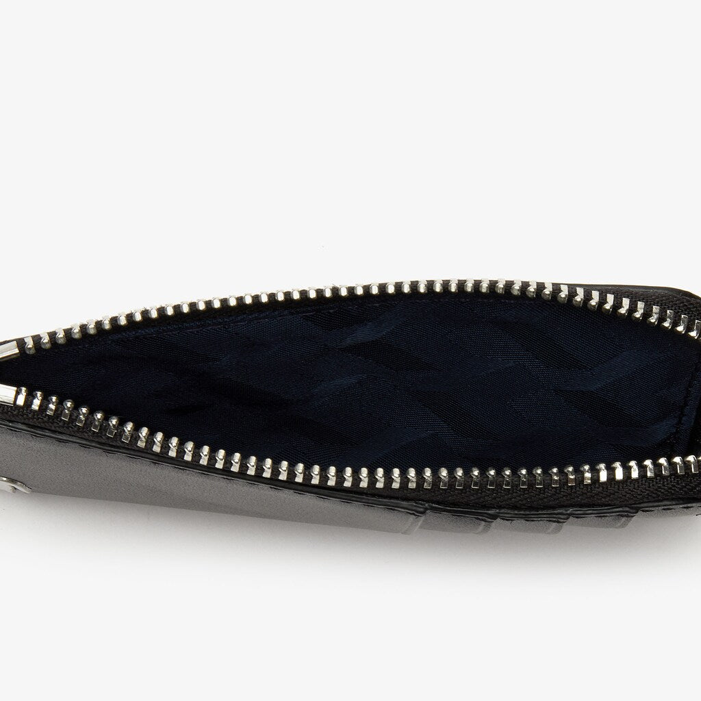 Mens   Fitzgerald Leather Card Holder | Lacoste Black • 000
