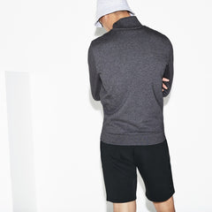 Mens   SPORT Full-Zip Fleece Sweatshirt | Lacoste Grey Chine • 050