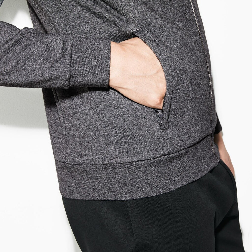 Mens   SPORT Full-Zip Fleece Sweatshirt | Lacoste Grey Chine • 050