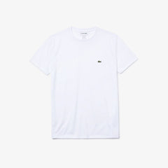 Mens   Crew Neck Pima Cotton T-Shirt | Lacoste White • 001