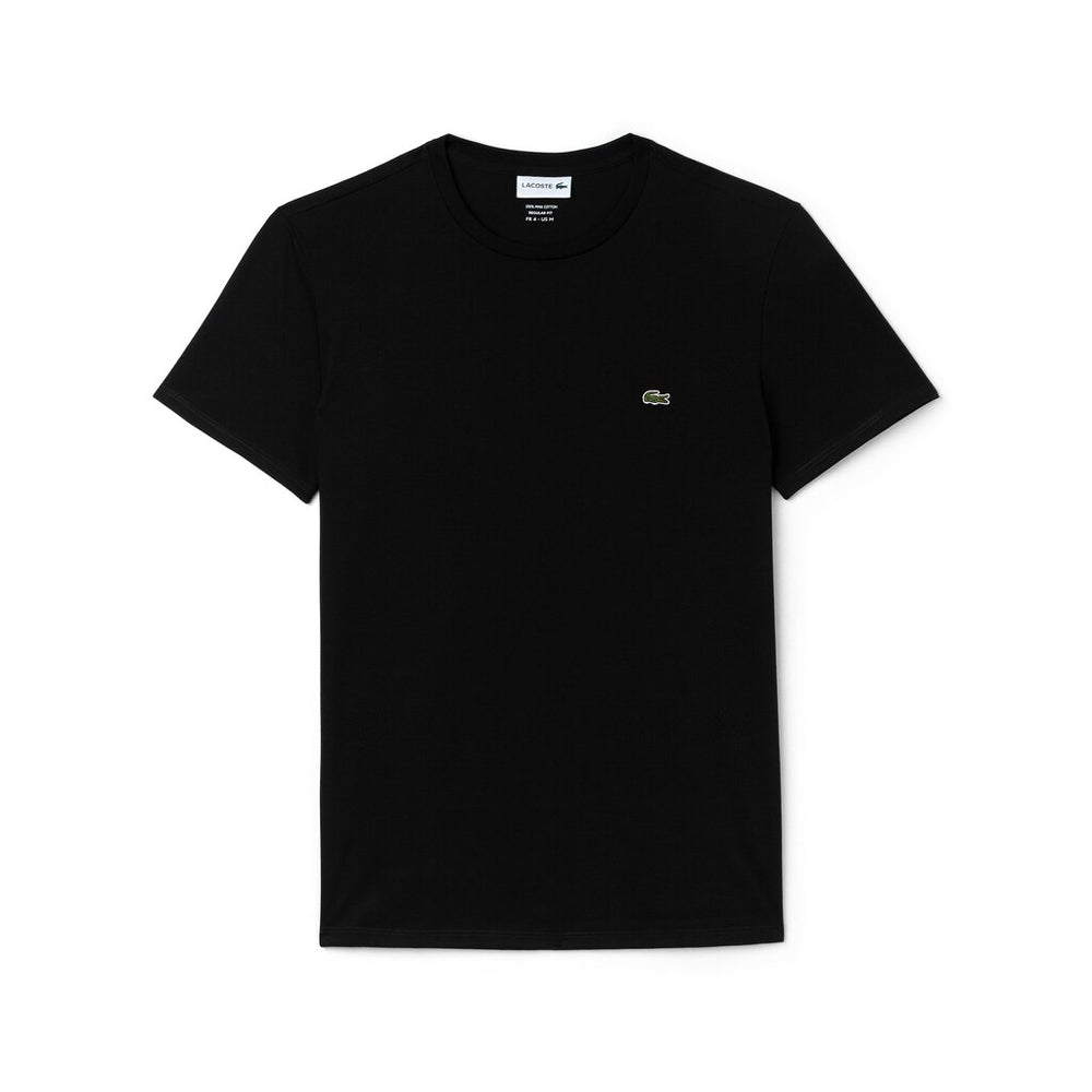Mens   Crew Neck Pima Cotton T-Shirt | Lacoste Black • 031