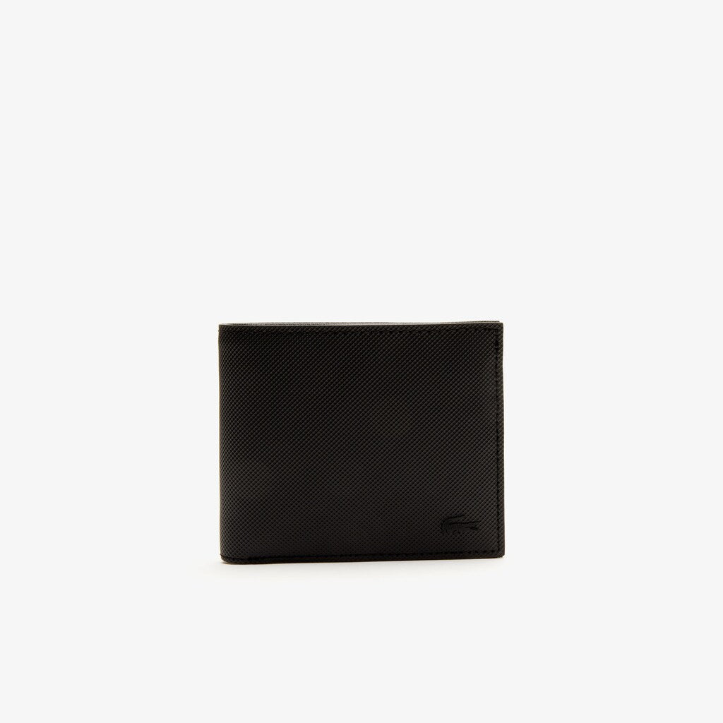 Mens   Classic Bi-fold Petit Piqué Wallet | Lacoste Black • 000