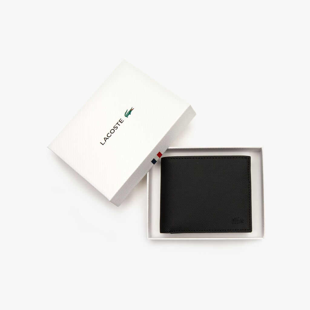 Mens   Classic Bi-fold Petit Piqué Wallet | Lacoste Black • 000