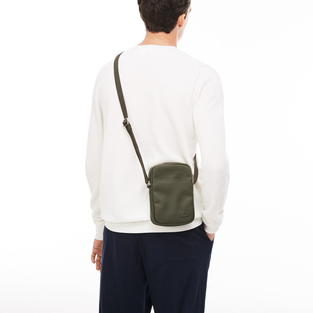Mens   Classic Vertical Zip Bag | Lacoste Black • 000