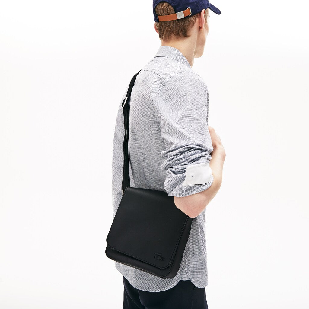 Mens Classic Flap Camera Bag | Lacoste Black • 000