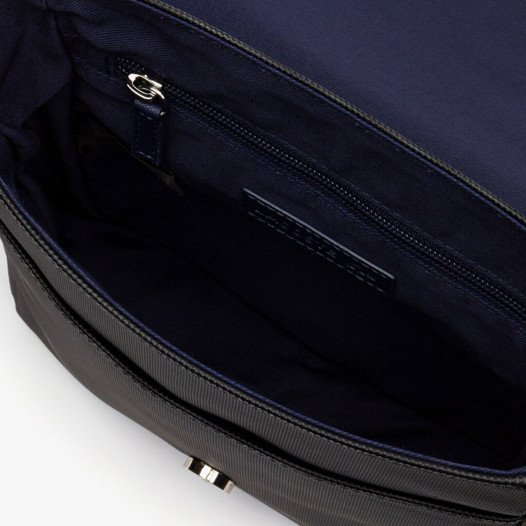Mens Classic Flap Camera Bag | Lacoste Black • 000