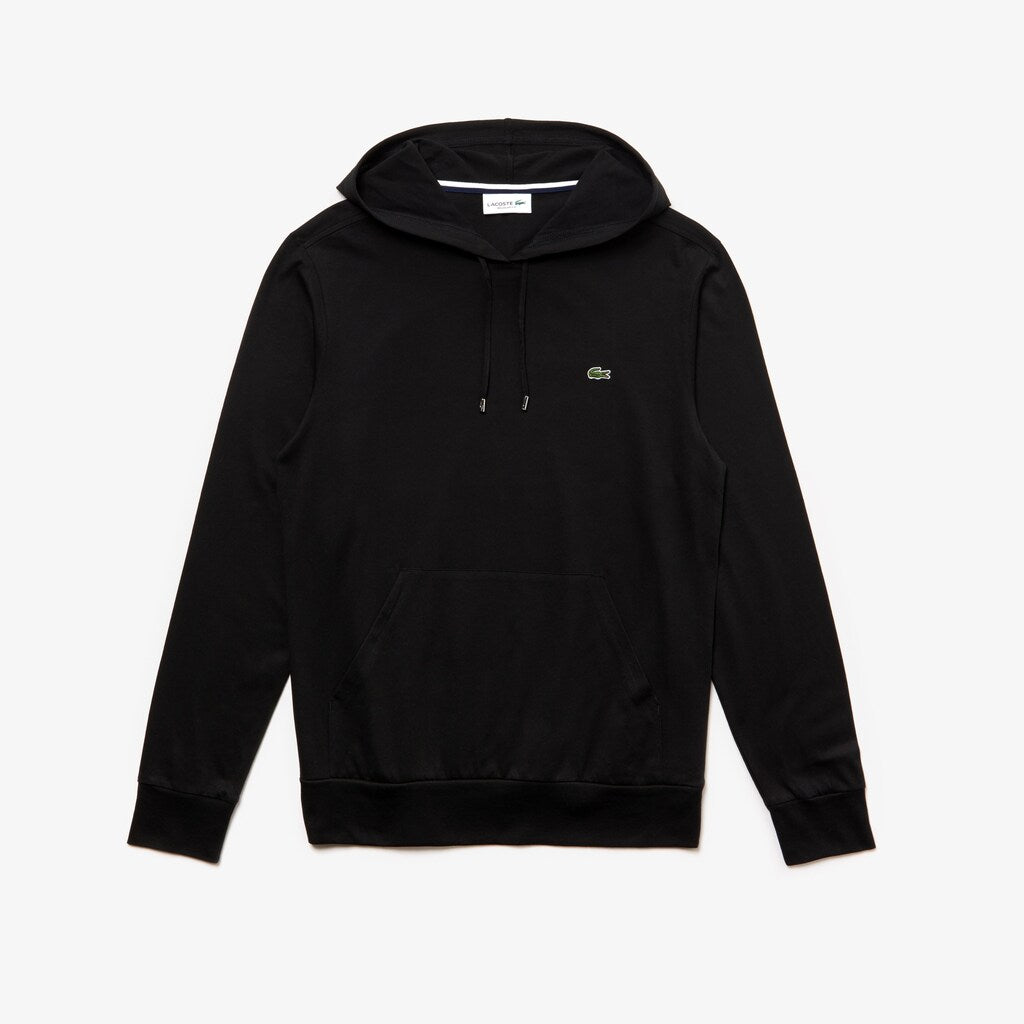 Mens   Regular Fit Hooded Jersey T-shirt | Lacoste Black • 031