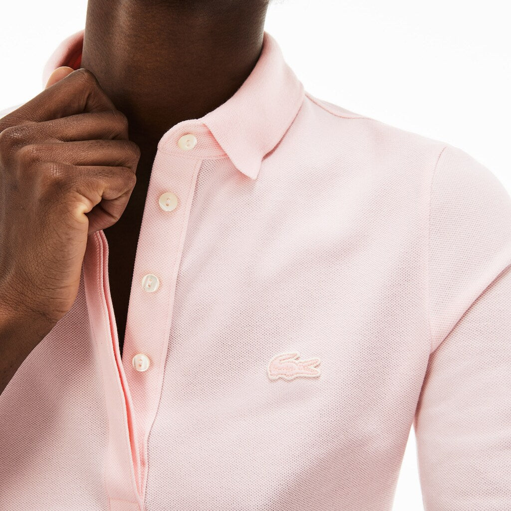 Womens Wo   Slim Fit Stretch Mini Piqué Polo Shirt | Lacoste Light Pink • T03