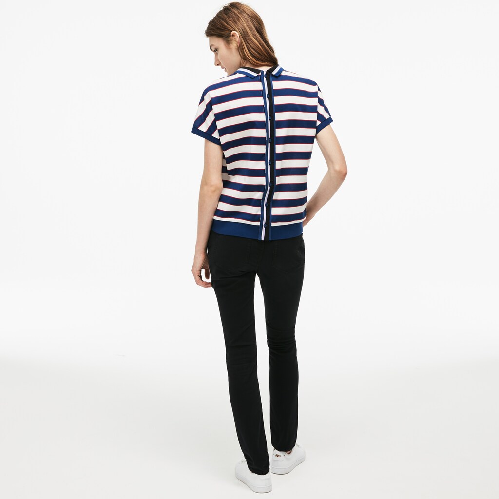 Womens Wo  Slim Fit Stretch Cotton Denim Jeans | Lacoste Black • 031