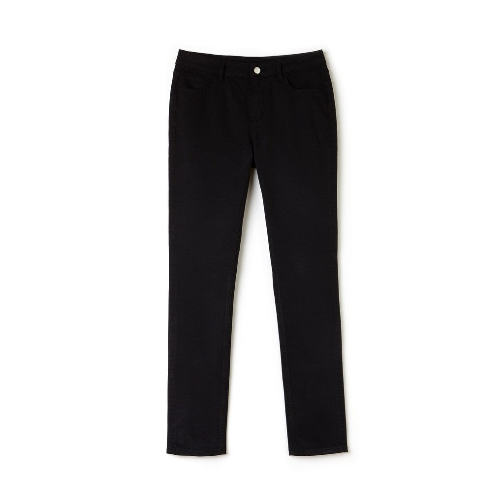 Womens Wo  Slim Fit Stretch Cotton Denim Jeans | Lacoste Black • 031