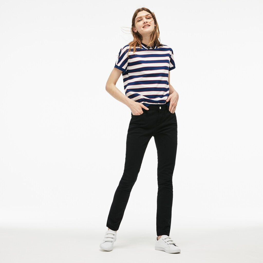 Womens Wo  Slim Fit Stretch Cotton Denim Jeans | Lacoste Black • 031