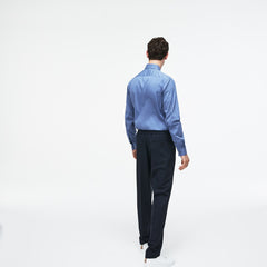 Mens   Slim Fit Stretch Cotton Poplin Shirt | Lacoste Blue • Tul