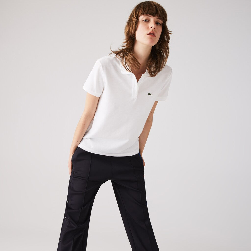 Womens Wo  Classic Fit Soft Cotton Petit Piqué Polo Shirt | Lacoste White • 001