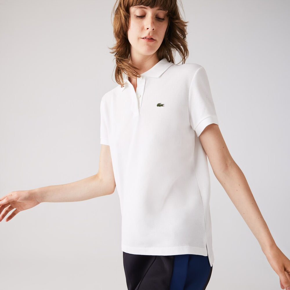 Womens Wo  Classic Fit Soft Cotton Petit Piqué Polo Shirt | Lacoste White • 001