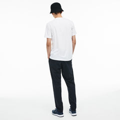 Mens   Regular Fit Pima Cotton Henley T-shirt | Lacoste White • 001