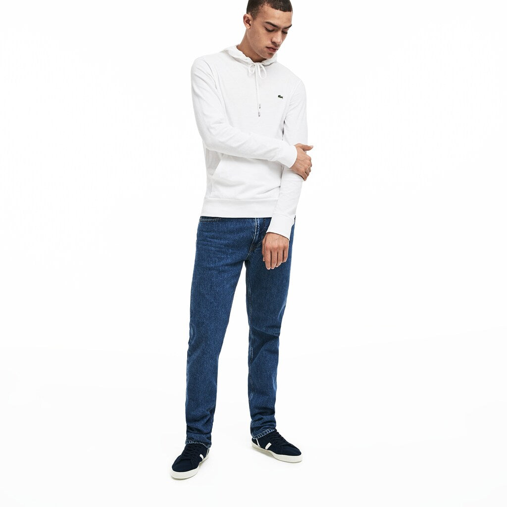Mens   Regular Fit Hooded Jersey T-shirt | Lacoste White • 001
