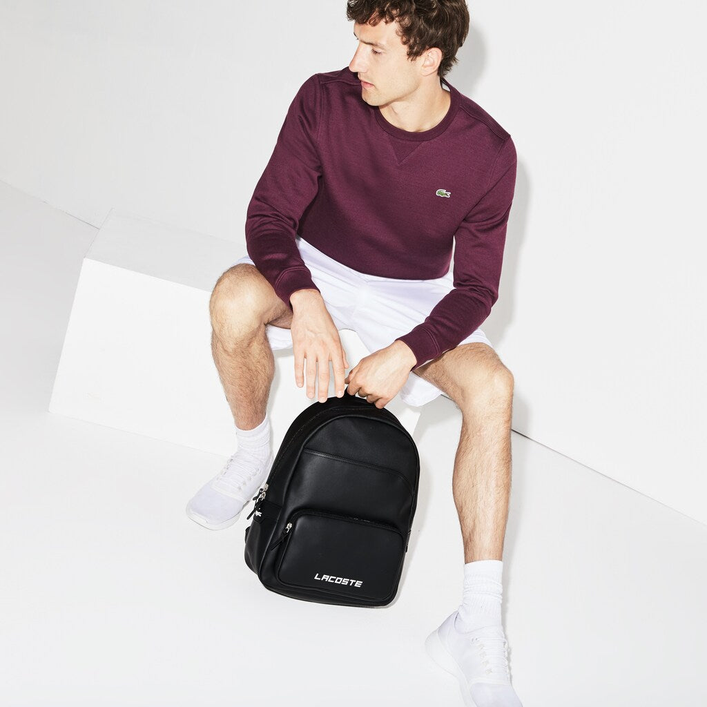 Mens   Petit Piqué Backpack | Lacoste Black • 000