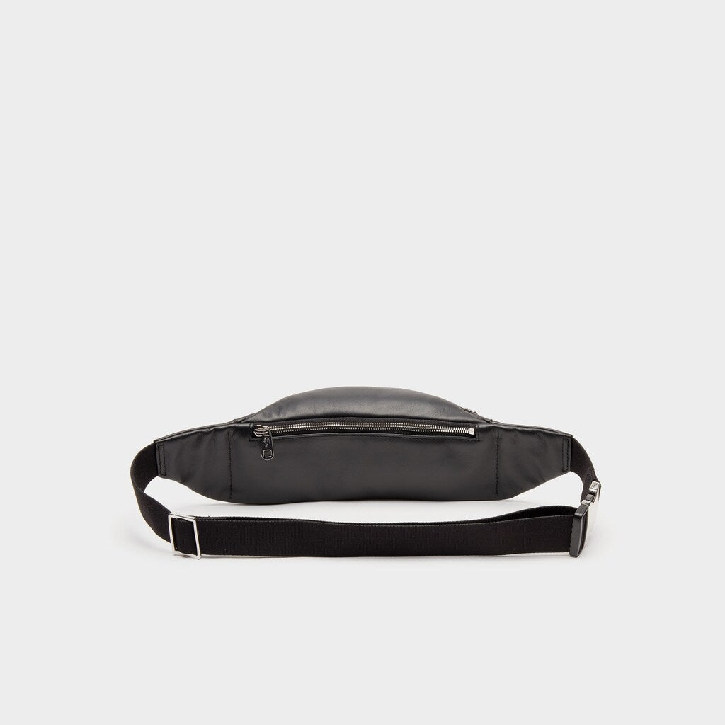 Mens Leather Fanny Pack | Lacoste Black • 000