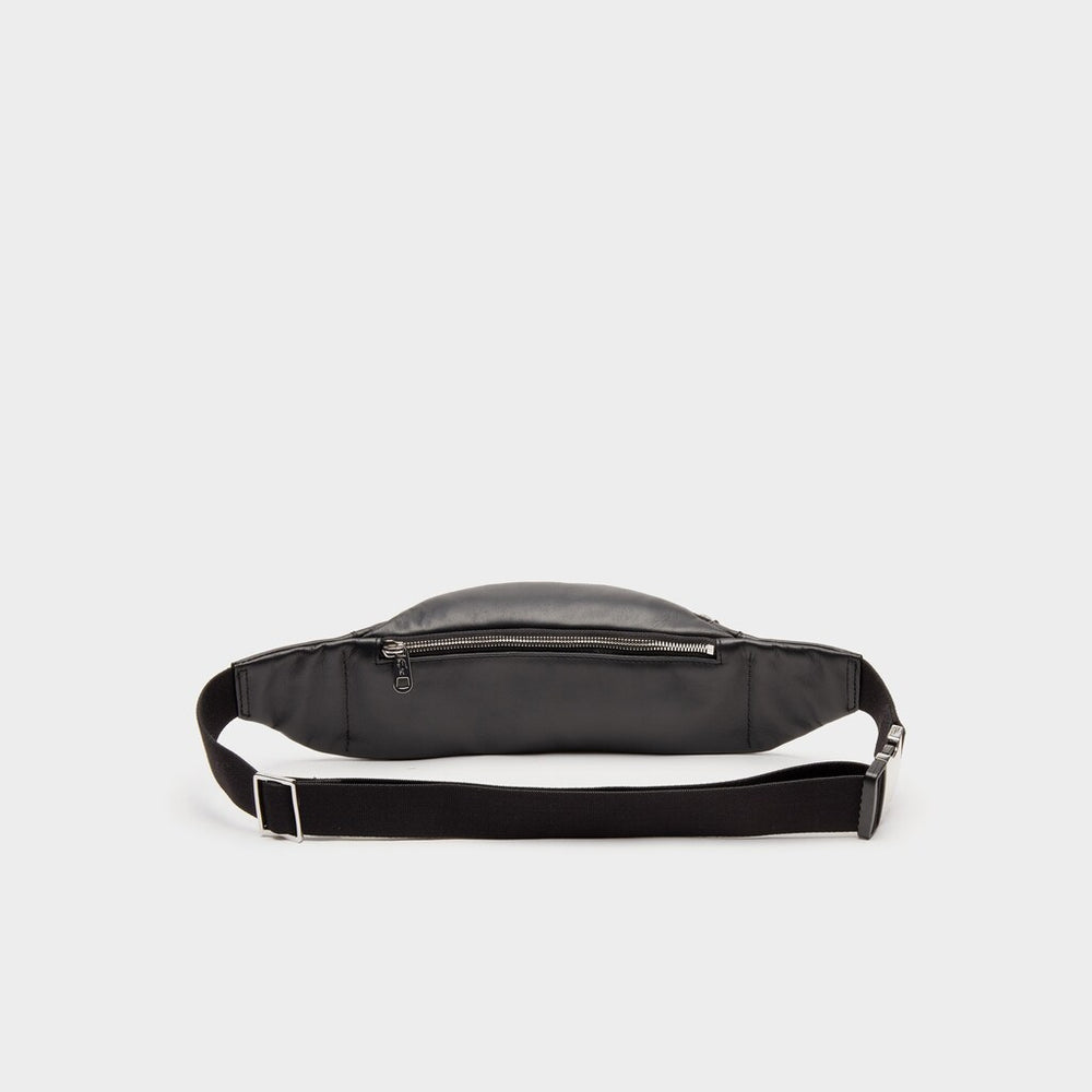 Mens Leather Fanny Pack | Lacoste Black • 000