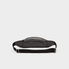 Mens Leather Fanny Pack | Lacoste Black • 000