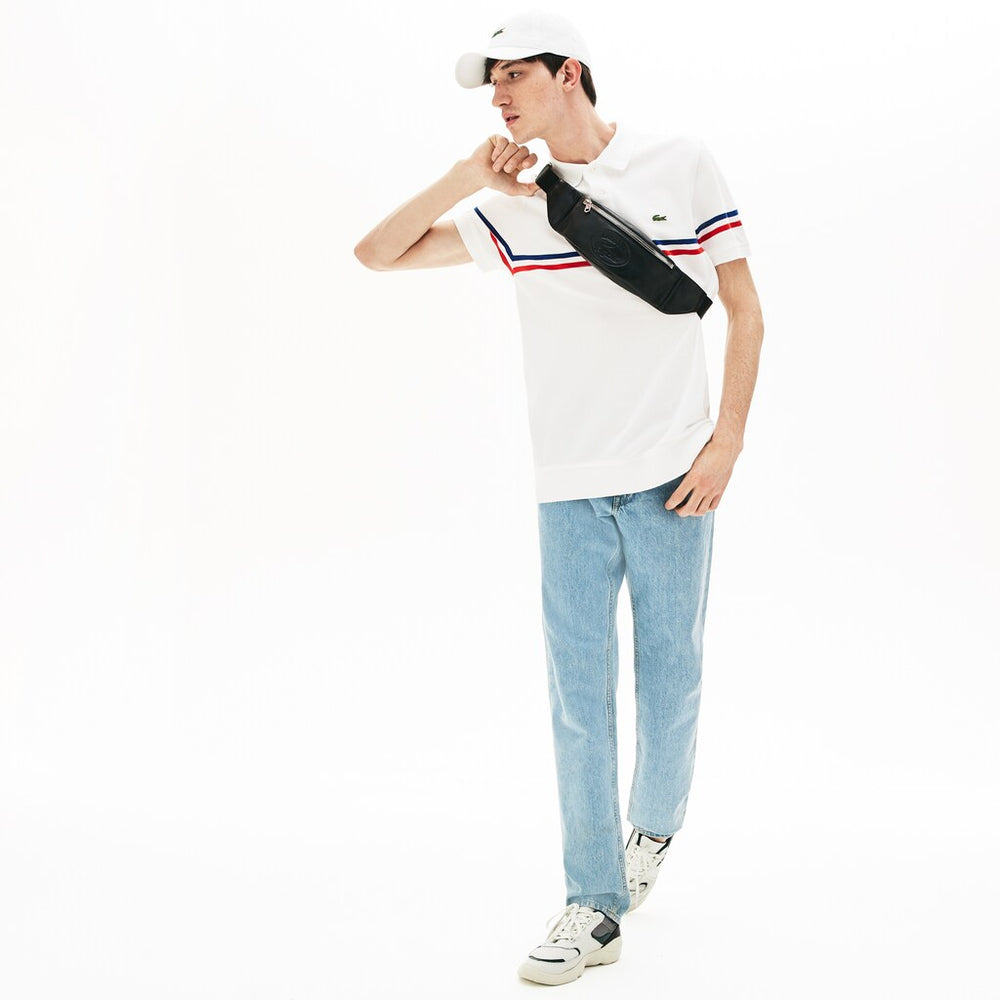 Mens Leather Fanny Pack | Lacoste Black • 000