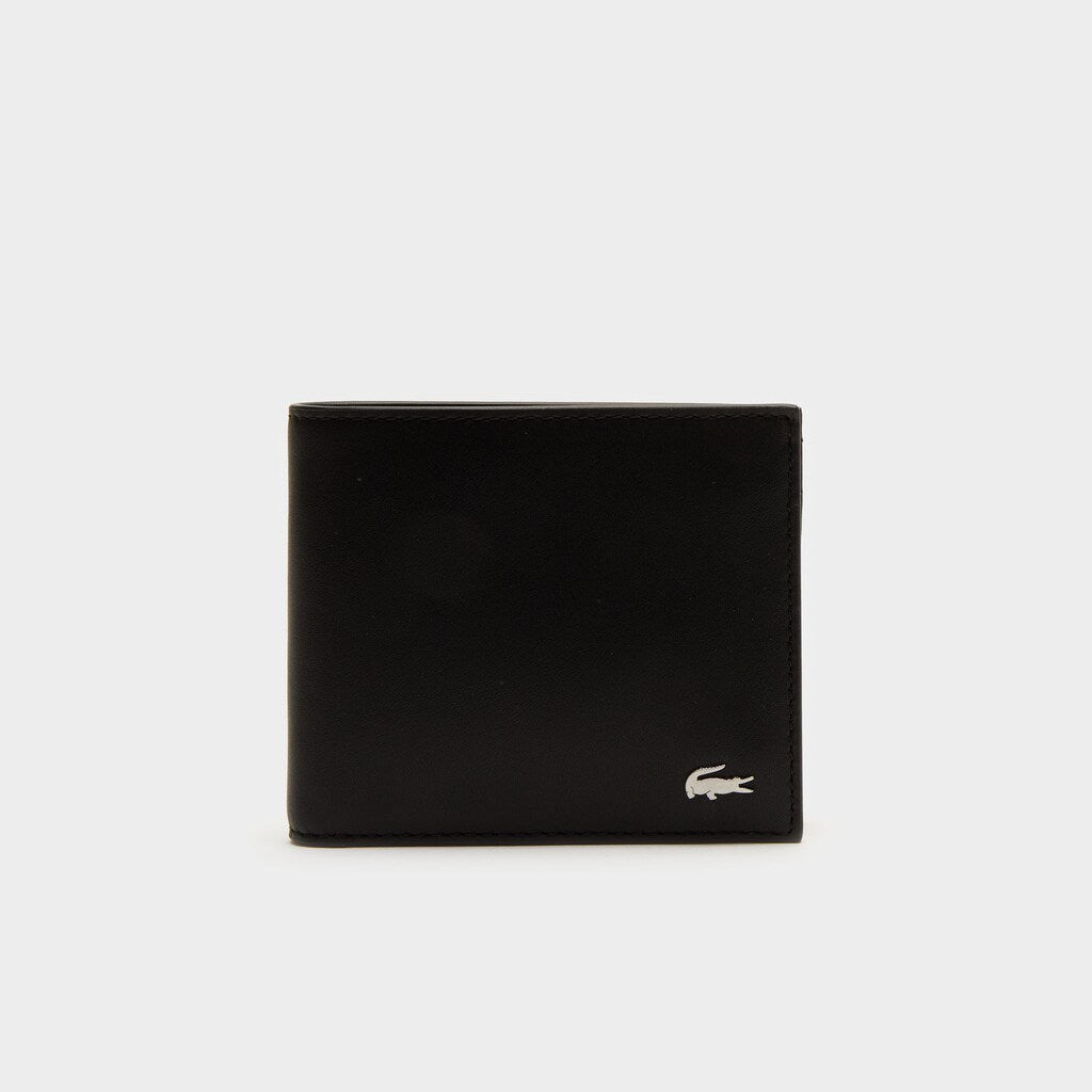 Mens   Leather Wallet and Card Holder Boxed Gift Set | Lacoste Black • 000