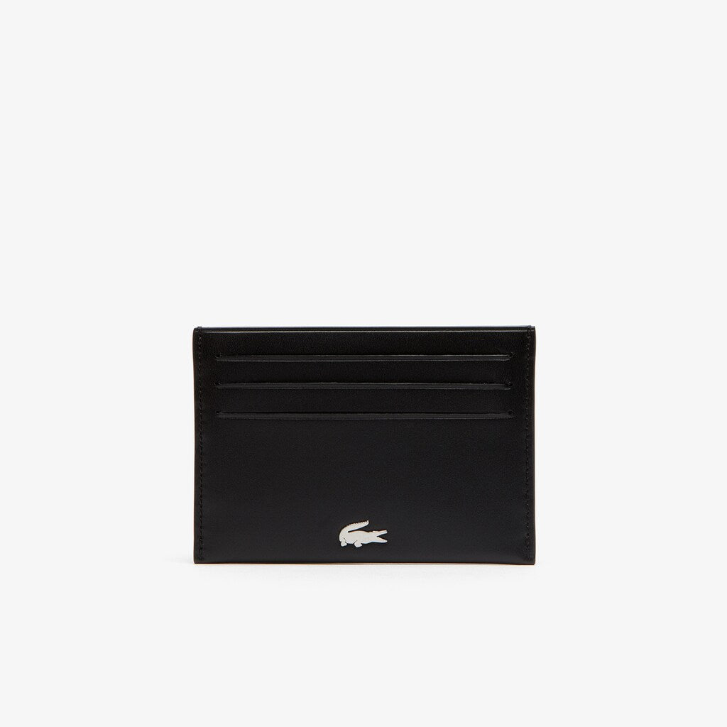 Mens   Leather Wallet and Card Holder Boxed Gift Set | Lacoste Black • 000