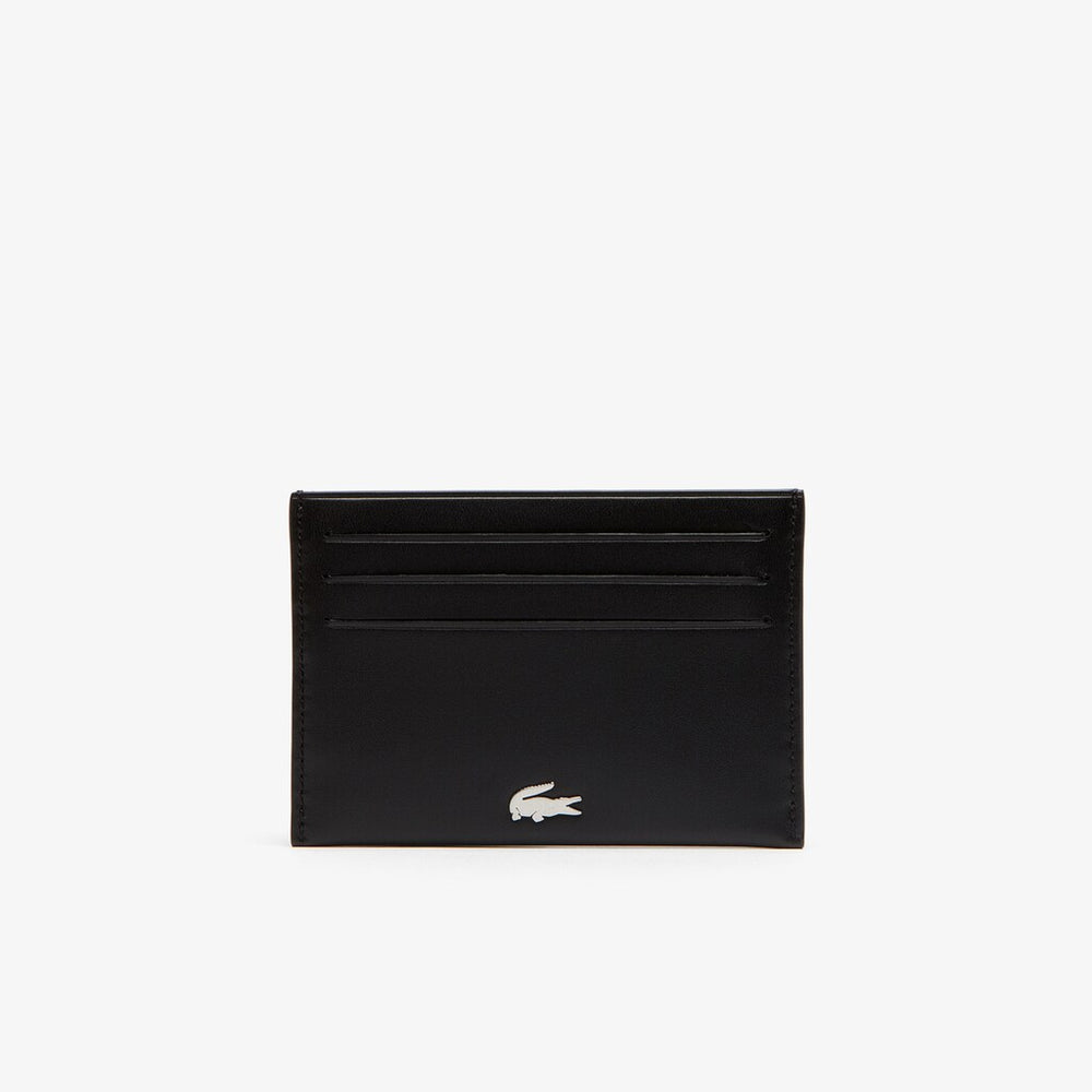 Mens   Leather Wallet and Card Holder Boxed Gift Set | Lacoste Black • 000