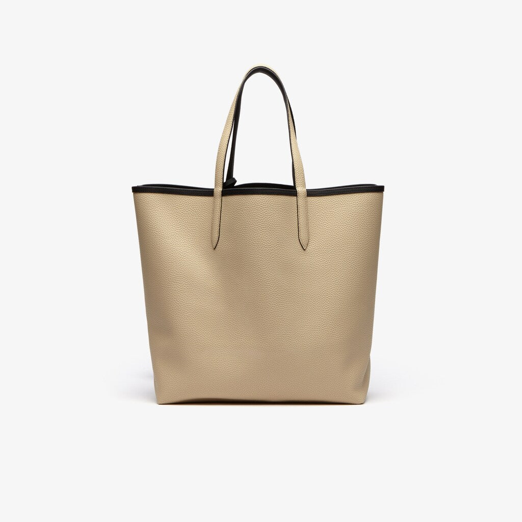 Womens Wo  Anna Large Reversible Tote Bag | Lacoste Noir Krema • A91