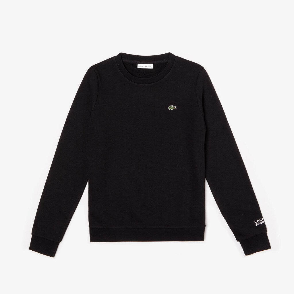 Womens Wo  SPORT Crew Neck Fleece Sweatshirt | Lacoste Black • 031