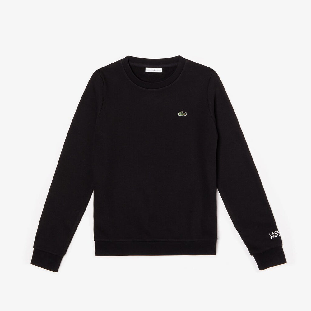 Womens Wo  SPORT Crew Neck Fleece Sweatshirt | Lacoste Black • 031