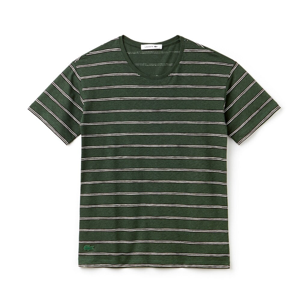 Womens Wo  Cotton And Linen T-Shirt | Lacoste Green • 132