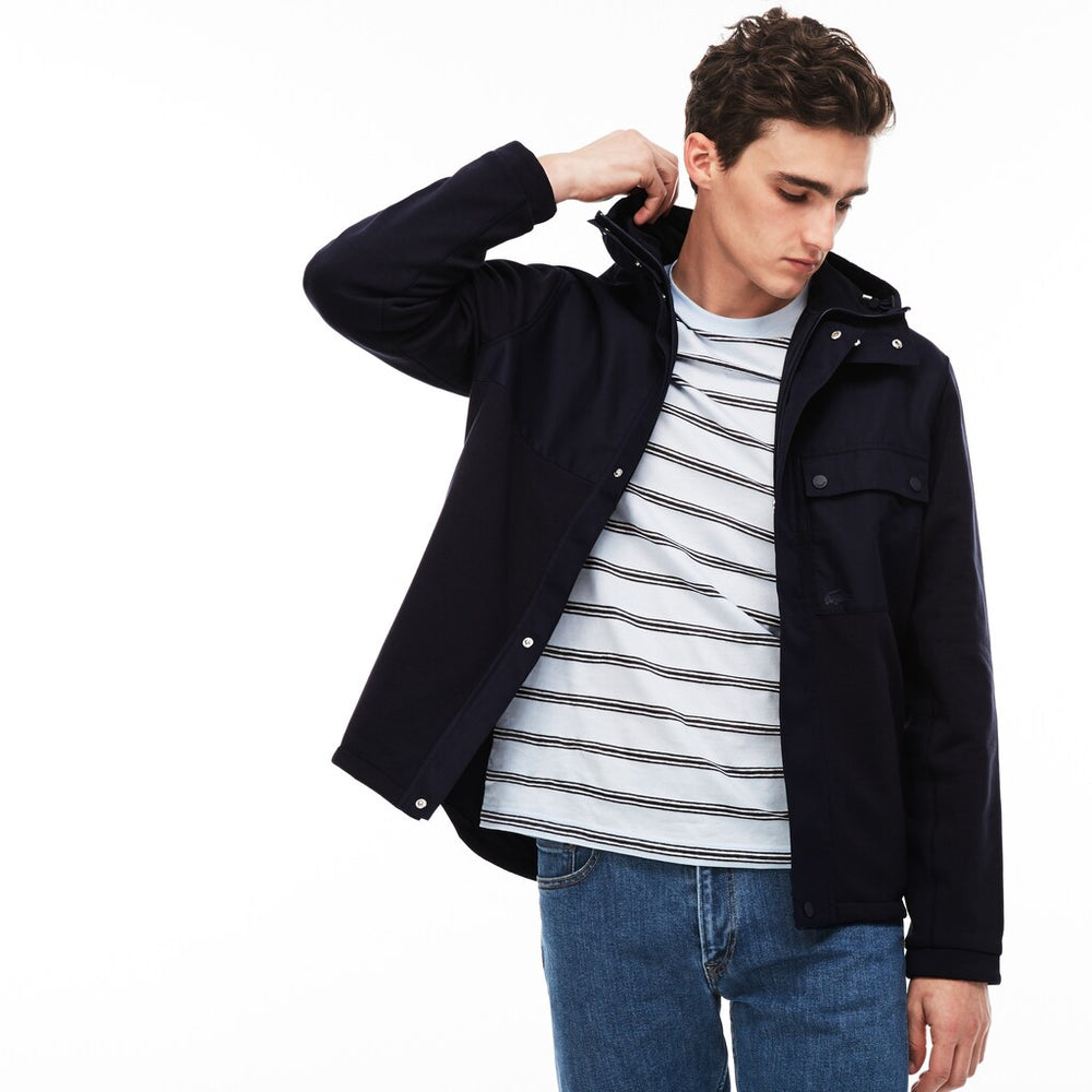 Mens   Reversible Zip Sweatshirt | Lacoste Navy Blue • Mxq